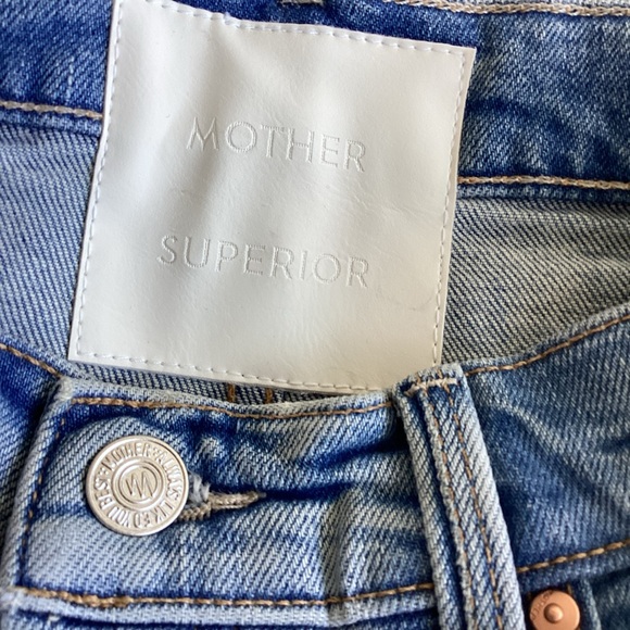 NEW💫 MOTHER High-Rise Wide-Leg Jeans Tomcat Roller Sneak NWT 28 I CONFESS - Picture 16 of 16